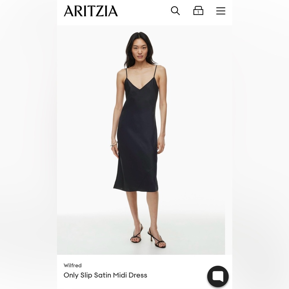 Aritzia Wilfred black Slip Dress